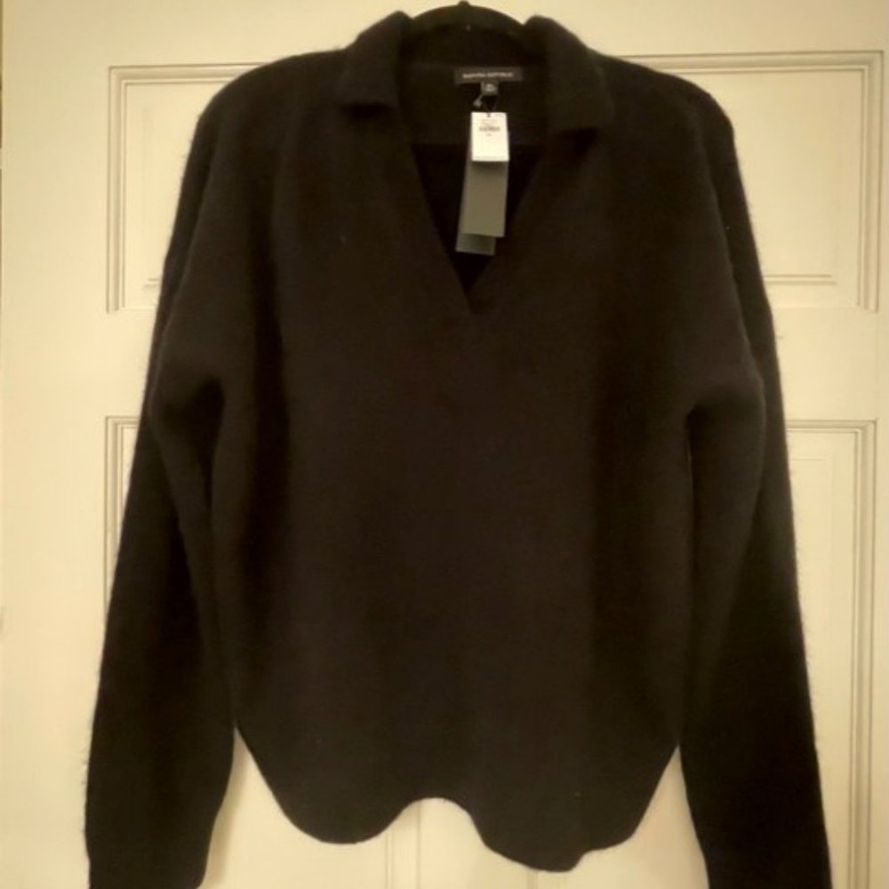 Banana Republic Johnny Collar V Wool Blend Sweater